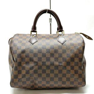 Authentic Louis Vuitton Speedy 30 Brown Damier Hand Bag mn849-021826